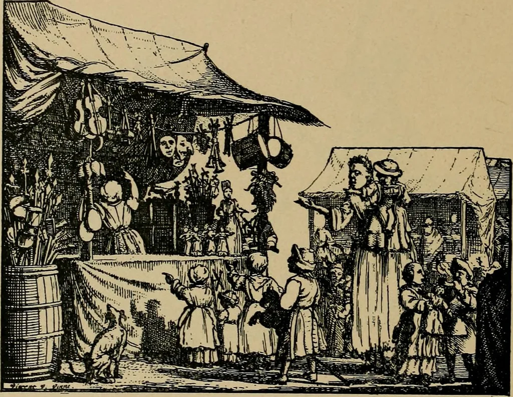 An illustration from Histoire des jouets : ouvrage contenant 250 illustrations dans le texte et 100 gravures hors texte dont 50 planches coloriées à l'aquarelle, 1902, leaf 440