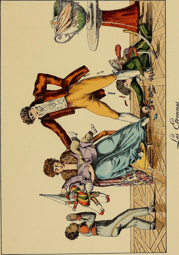 An illustration from Histoire des jouets : ouvrage contenant 250 illustrations dans le texte et 100 gravures hors texte dont 50 planches coloriées à l'aquarelle, 1902, leaf 441