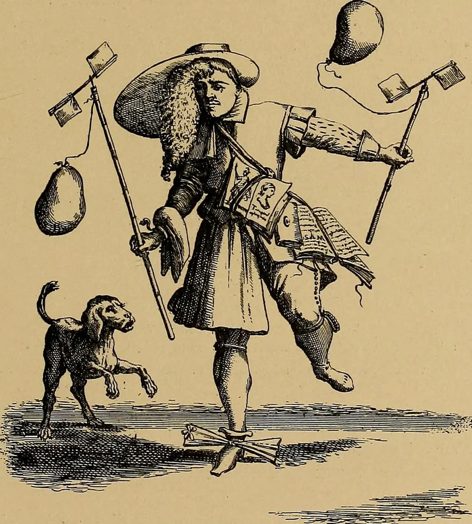 An illustration from Histoire des jouets : ouvrage contenant 250 illustrations dans le texte et 100 gravures hors texte dont 50 planches coloriées à l'aquarelle, 1902, leaf 51