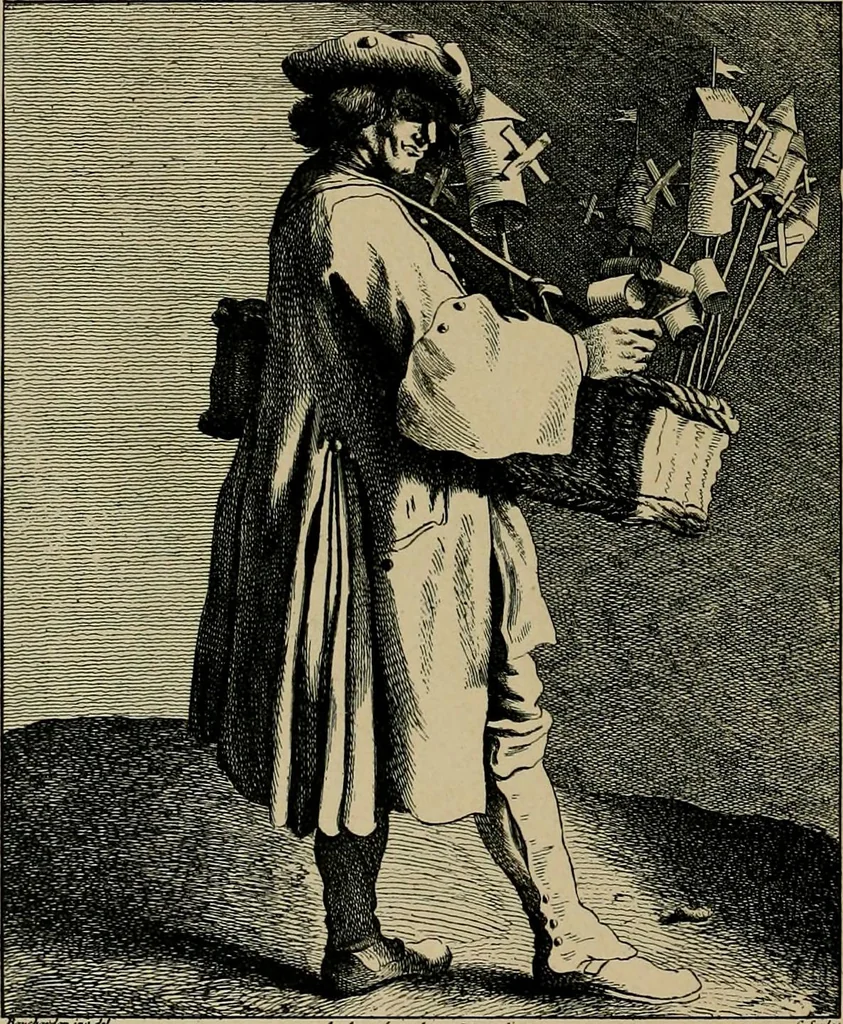 An illustration from Histoire des jouets : ouvrage contenant 250 illustrations dans le texte et 100 gravures hors texte dont 50 planches coloriées à l'aquarelle, 1902, leaf 54