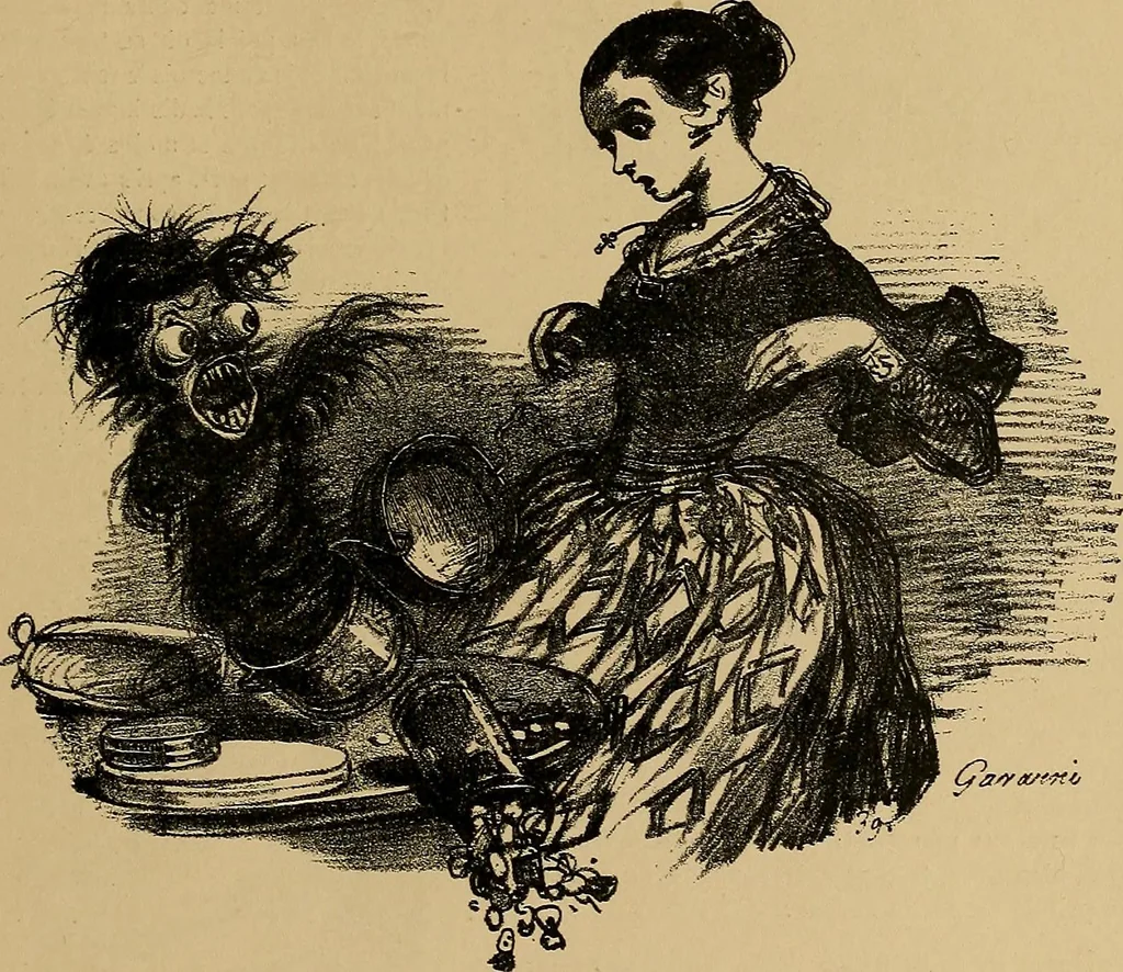 An illustration from Histoire des jouets : ouvrage contenant 250 illustrations dans le texte et 100 gravures hors texte dont 50 planches coloriées à l'aquarelle, 1902, leaf 61