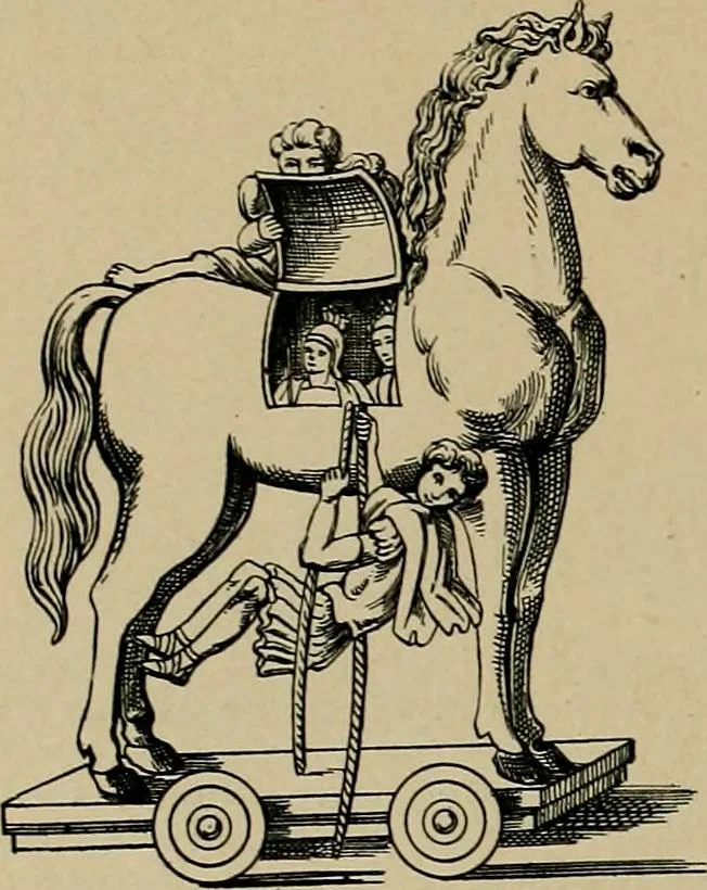 An illustration from Histoire des jouets : ouvrage contenant 250 illustrations dans le texte et 100 gravures hors texte dont 50 planches coloriées à l'aquarelle, 1902, leaf 64