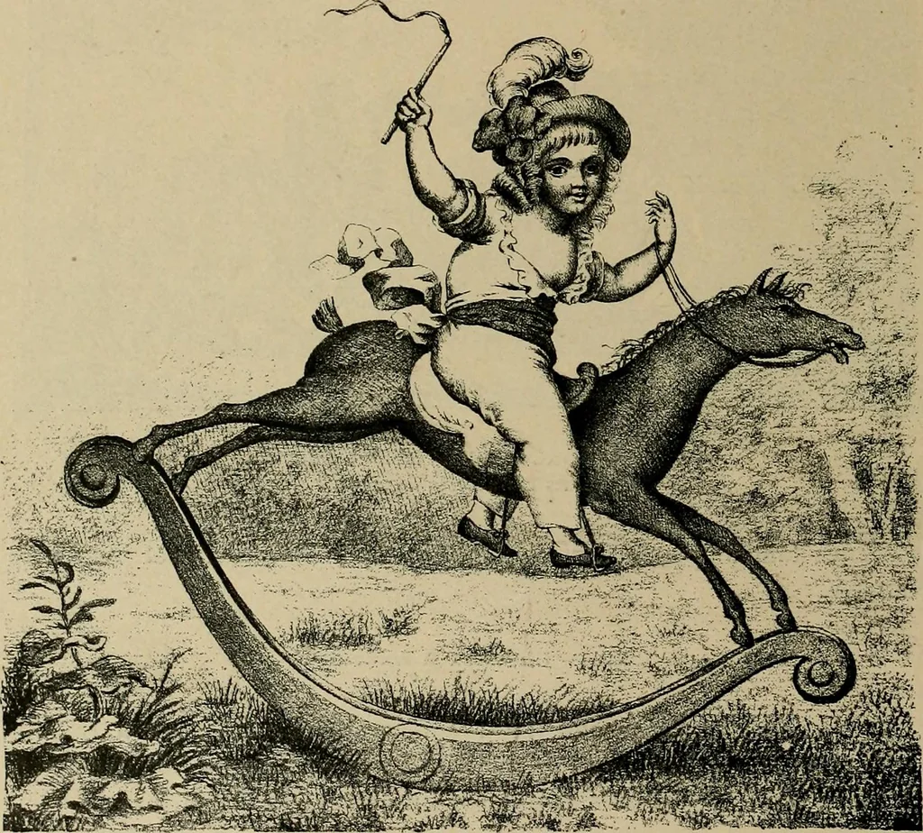 An illustration from Histoire des jouets : ouvrage contenant 250 illustrations dans le texte et 100 gravures hors texte dont 50 planches coloriées à l'aquarelle, 1902, leaf 78