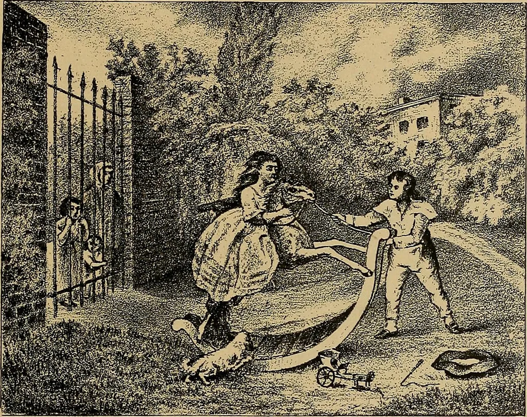 An illustration from Histoire des jouets : ouvrage contenant 250 illustrations dans le texte et 100 gravures hors texte dont 50 planches coloriées à l'aquarelle, 1902, leaf 79