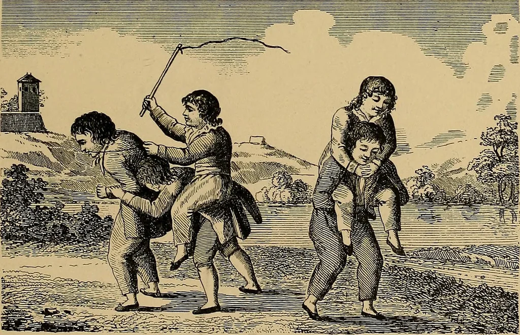 An illustration from Histoire des jouets : ouvrage contenant 250 illustrations dans le texte et 100 gravures hors texte dont 50 planches coloriées à l'aquarelle, 1902, leaf 81