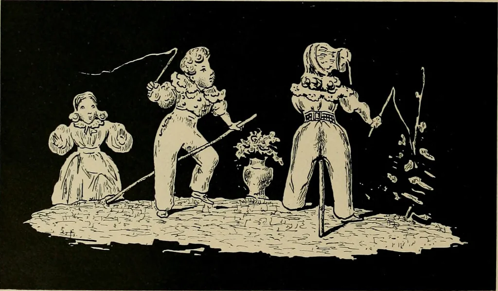 An illustration from Histoire des jouets : ouvrage contenant 250 illustrations dans le texte et 100 gravures hors texte dont 50 planches coloriées à l'aquarelle, 1902, leaf 84