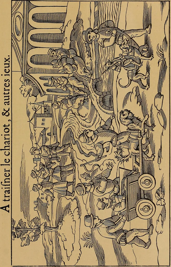 An illustration from Histoire des jouets : ouvrage contenant 250 illustrations dans le texte et 100 gravures hors texte dont 50 planches coloriées à l'aquarelle, 1902, leaf 93