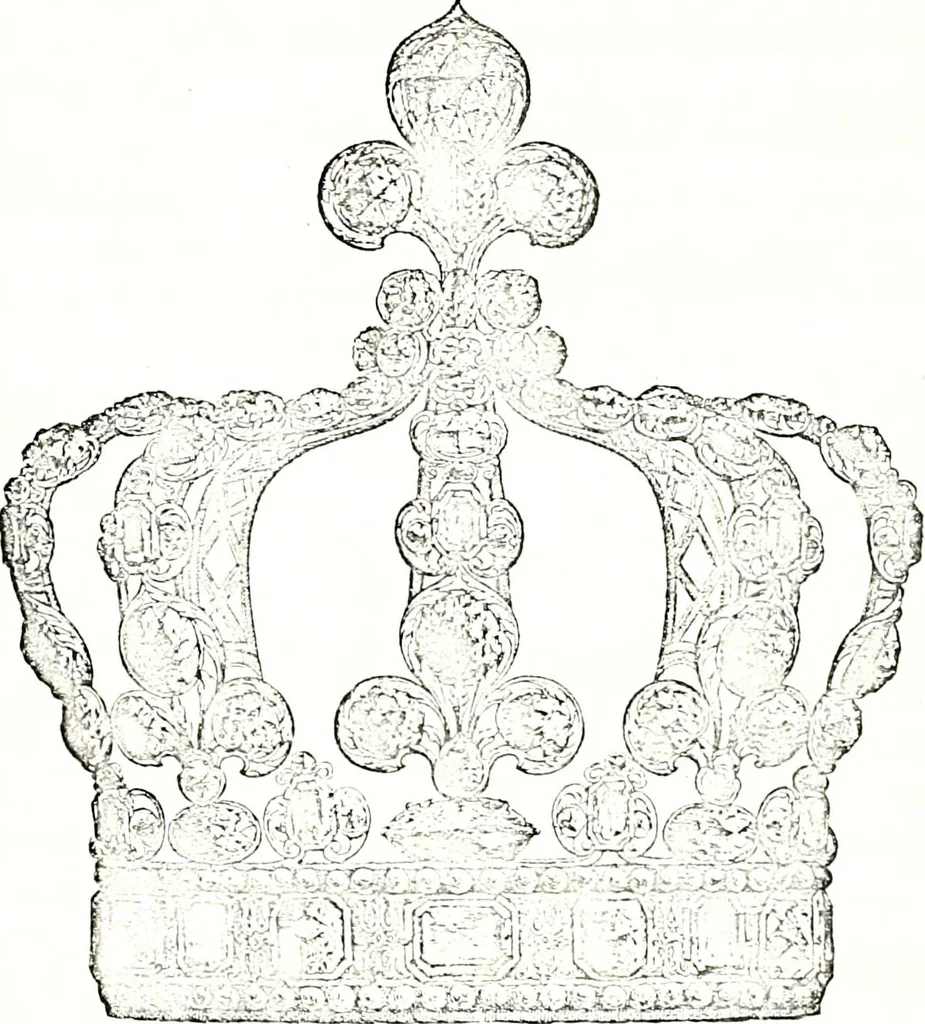 An illustration from Histoire des joyaux de la couronne de France, 1889, leaf 91