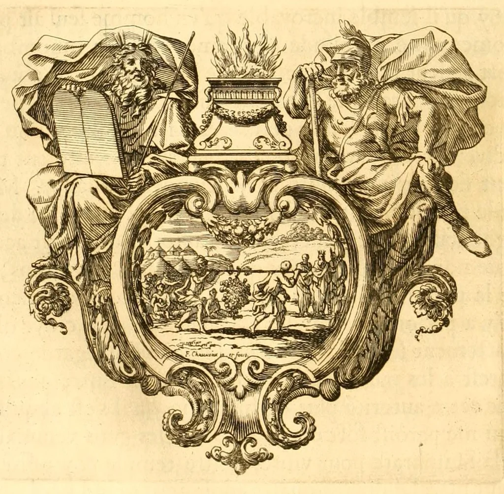 An illustration from Histoire des Juifs : écrite par Flavius Joseph, sous le titre de Antiquitez judaïques, traduite sur l'original grec reveu sur divers manuscrits, 1667, leaf 132