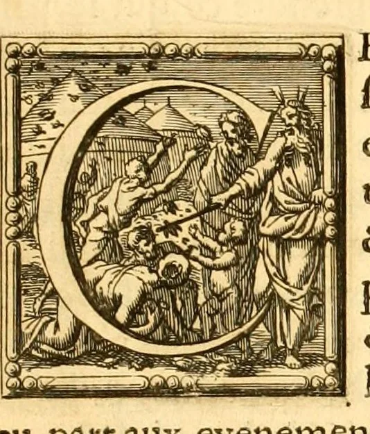 An illustration from Histoire des Juifs : écrite par Flavius Joseph, sous le titre de Antiquitez judaïques, traduite sur l'original grec reveu sur divers manuscrits, 1667, leaf 17