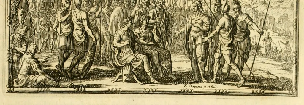 An illustration from Histoire des Juifs : écrite par Flavius Joseph, sous le titre de Antiquitez judaïques, traduite sur l'original grec reveu sur divers manuscrits, 1667, leaf 217