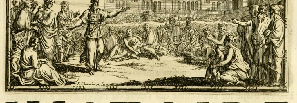 An illustration from Histoire des Juifs : écrite par Flavius Joseph, sous le titre de Antiquitez judaïques, traduite sur l'original grec reveu sur divers manuscrits, 1667, leaf 261