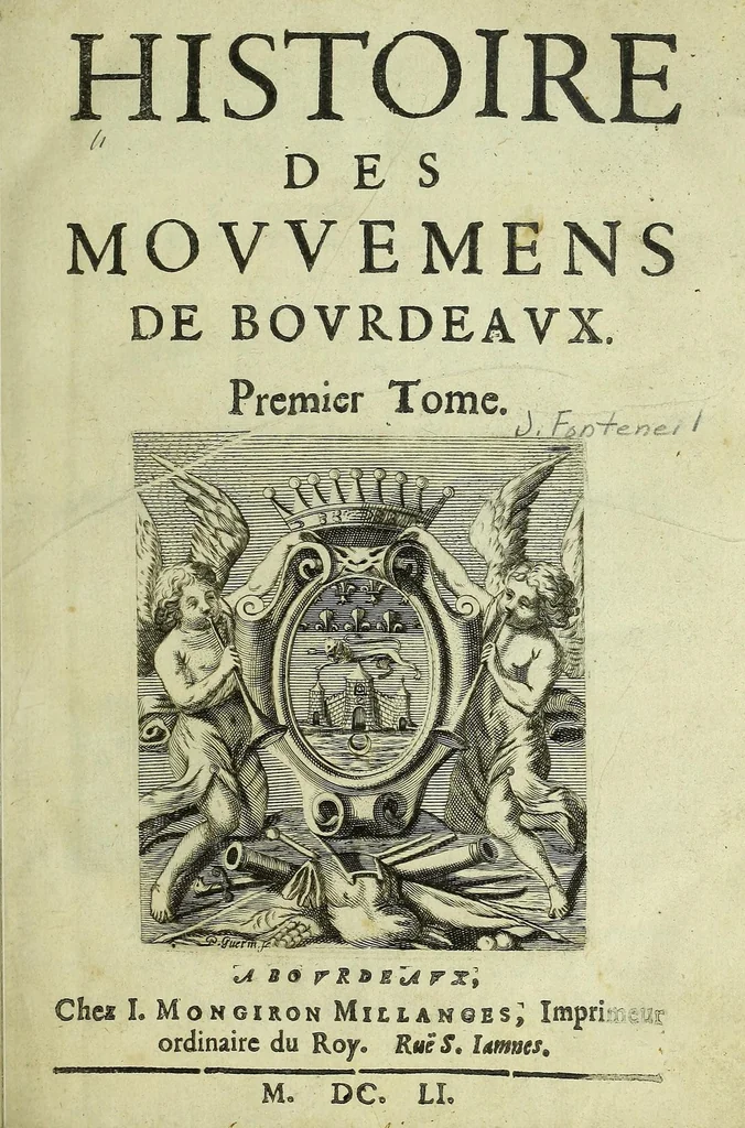 An illustration from Histoire des mouvemens de Bourdeaux, 1651, leaf 7