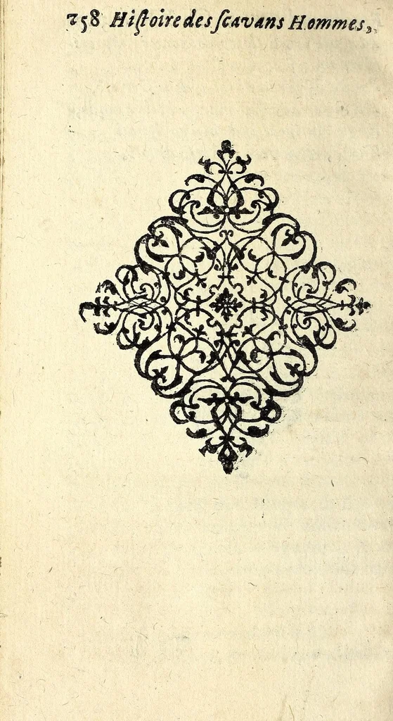 An illustration from Histoire des plus illustres et scavans hommes de leurs siecles : tant de l'Europe que de l'Asie, Afrique & Amerique : avec leurs portraits en tailles-douces, tirez sur les veritables originaux, 1670, leaf 380