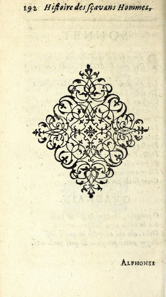 An illustration from Histoire des plus illustres et scavans hommes de leurs siecles : tant de l'Europe que de l'Asie, Afrique & Amerique : avec leurs portraits en tailles-douces, tirez sur les veritables originaux, 1670, leaf 220