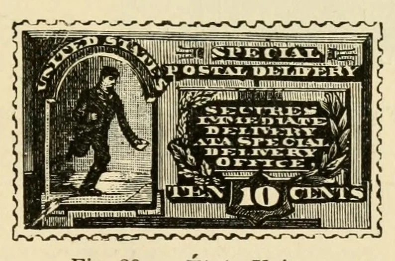 An illustration from Histoire de timbre-poste français, 1891, leaf 143