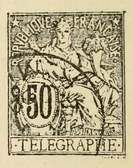 An illustration from Histoire de timbre-poste français, 1891, leaf 176