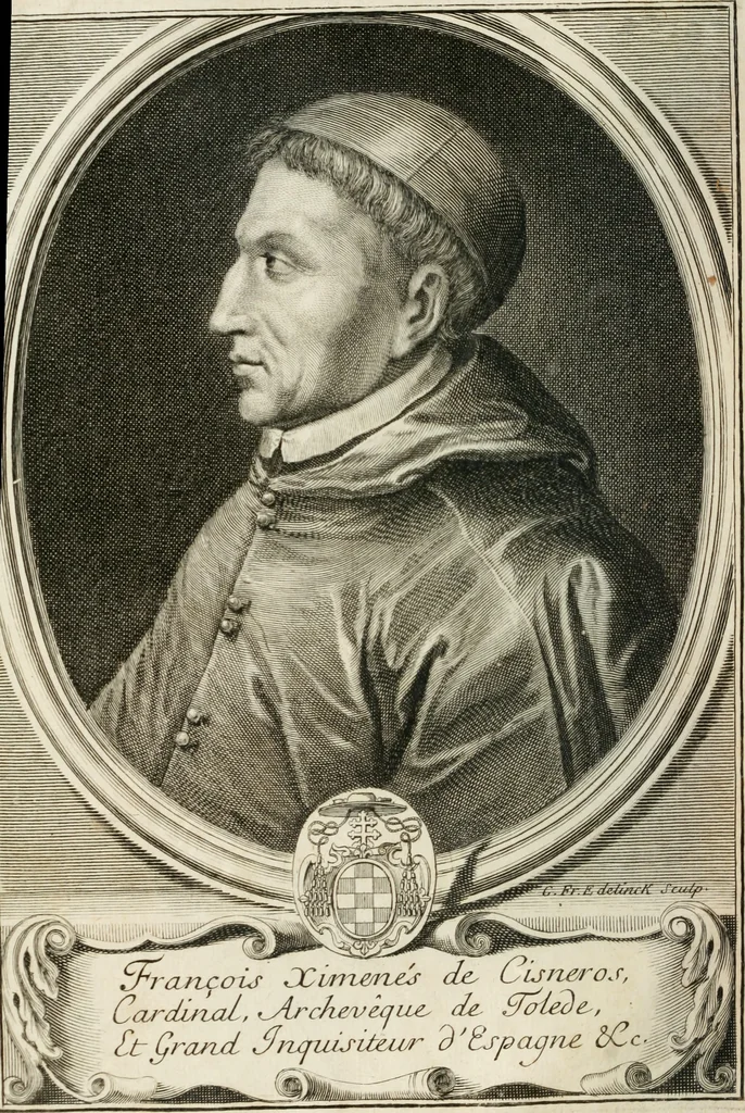 An illustration from Histoire du cardinal Ximenés, 1693, leaf 5