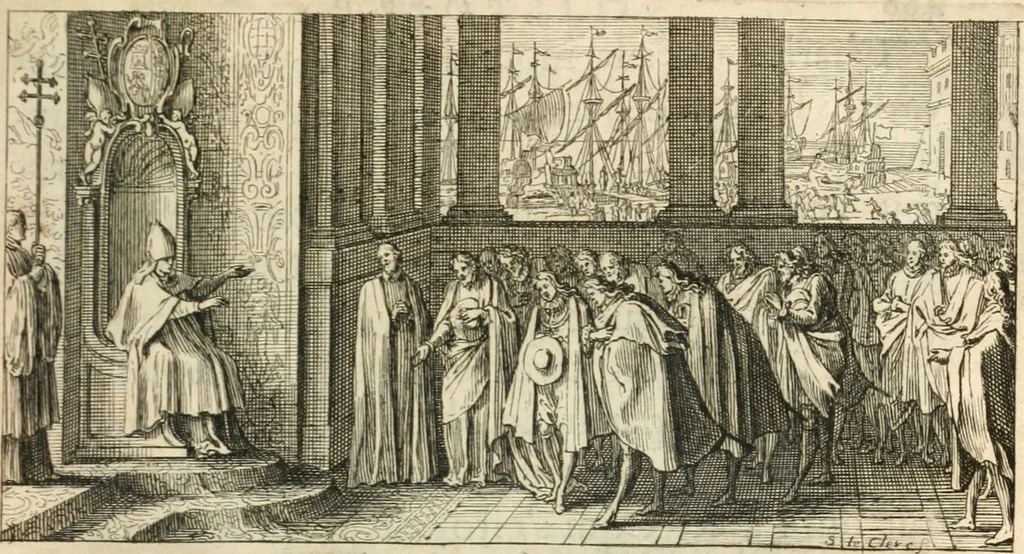 An illustration from Histoire du cardinal Ximenés, 1693, leaf 512