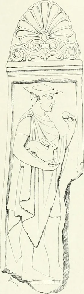 An illustration from Histoire du costume antique d'après des études sur le modèle vivant, 1922, leaf 140