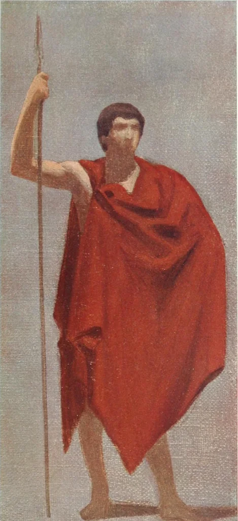 An illustration from Histoire du costume antique d'après des études sur le modèle vivant, 1922, leaf 144