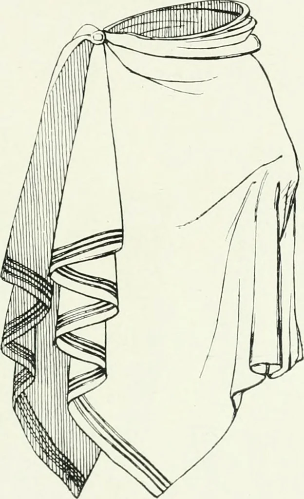 An illustration from Histoire du costume antique d'après des études sur le modèle vivant, 1922, leaf 148