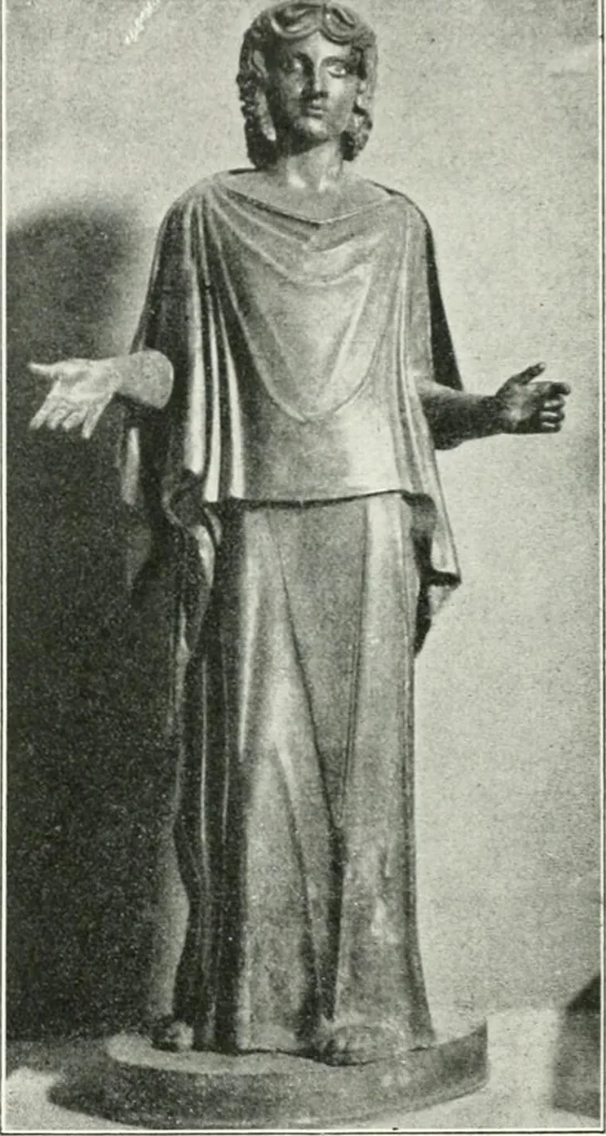 An illustration from Histoire du costume antique d'après des études sur le modèle vivant, 1922, leaf 183