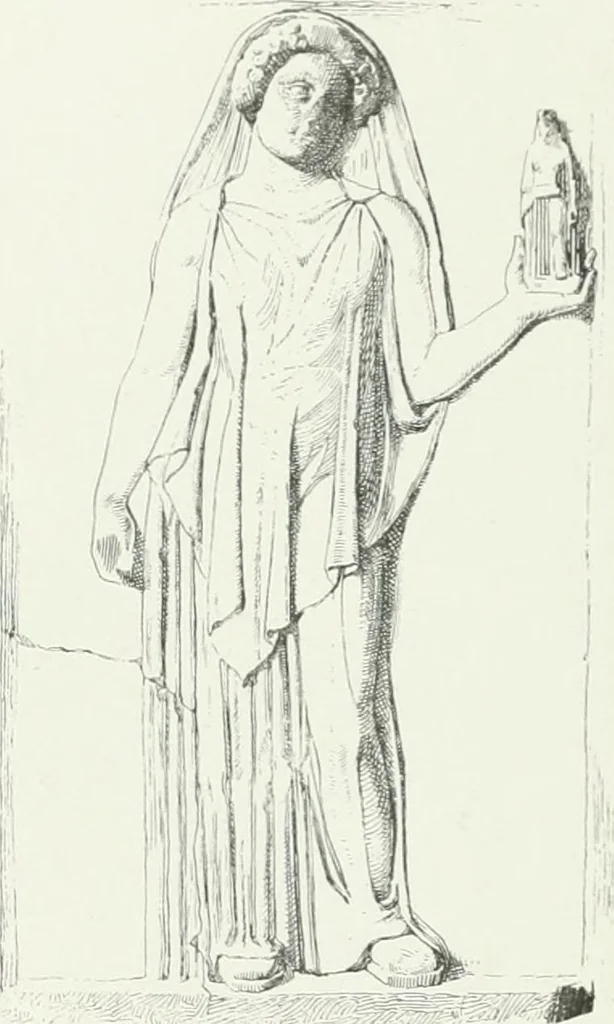 An illustration from Histoire du costume antique d'après des études sur le modèle vivant, 1922, leaf 197