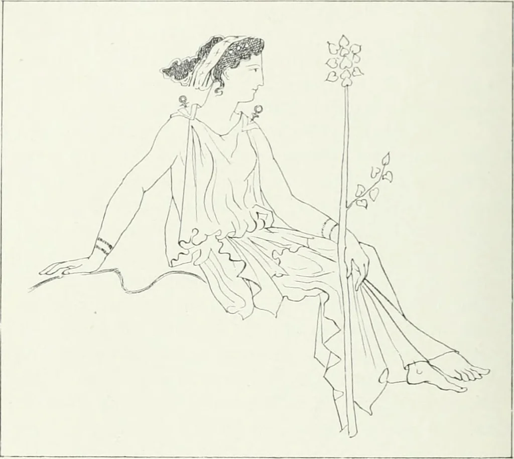 An illustration from Histoire du costume antique d'après des études sur le modèle vivant, 1922, leaf 203