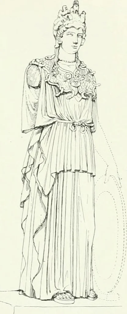 An illustration from Histoire du costume antique d'après des études sur le modèle vivant, 1922, leaf 206