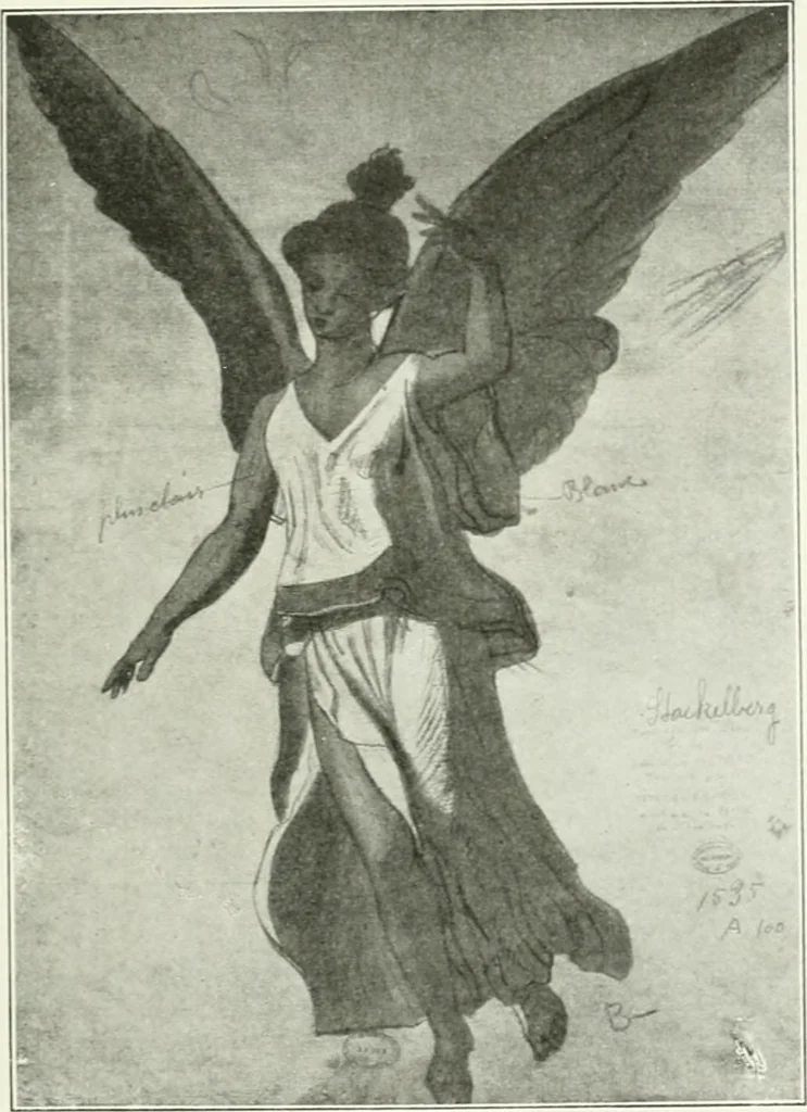 An illustration from Histoire du costume antique d'après des études sur le modèle vivant, 1922, leaf 208