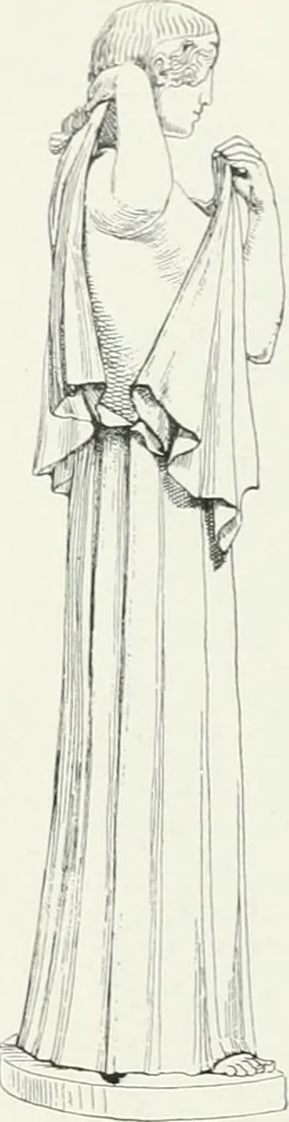 An illustration from Histoire du costume antique d'après des études sur le modèle vivant, 1922, leaf 209