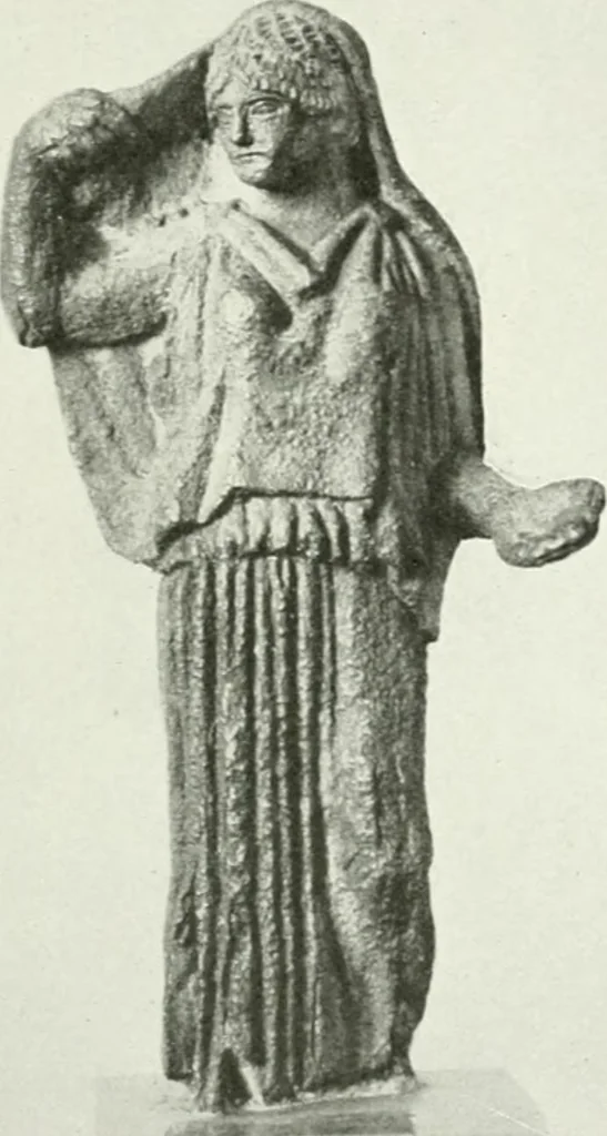 An illustration from Histoire du costume antique d'après des études sur le modèle vivant, 1922, leaf 218