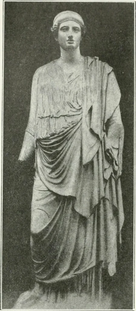 An illustration from Histoire du costume antique d'après des études sur le modèle vivant, 1922, leaf 245