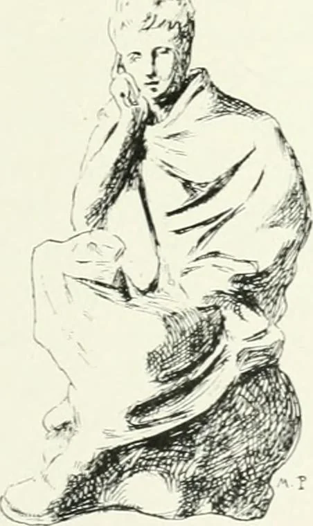 An illustration from Histoire du costume antique d'après des études sur le modèle vivant, 1922, leaf 254