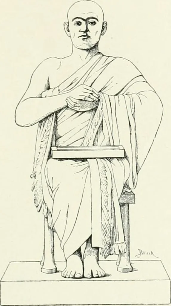 An illustration from Histoire du costume antique d'après des études sur le modèle vivant, 1922, leaf 26
