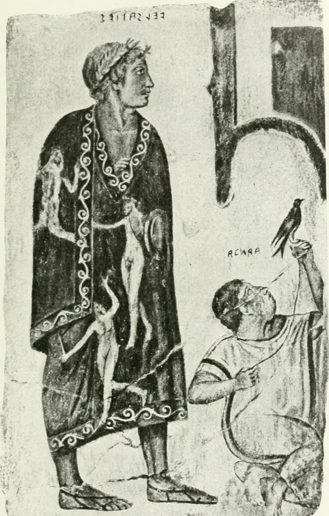 An illustration from Histoire du costume antique d'après des études sur le modèle vivant, 1922, leaf 262