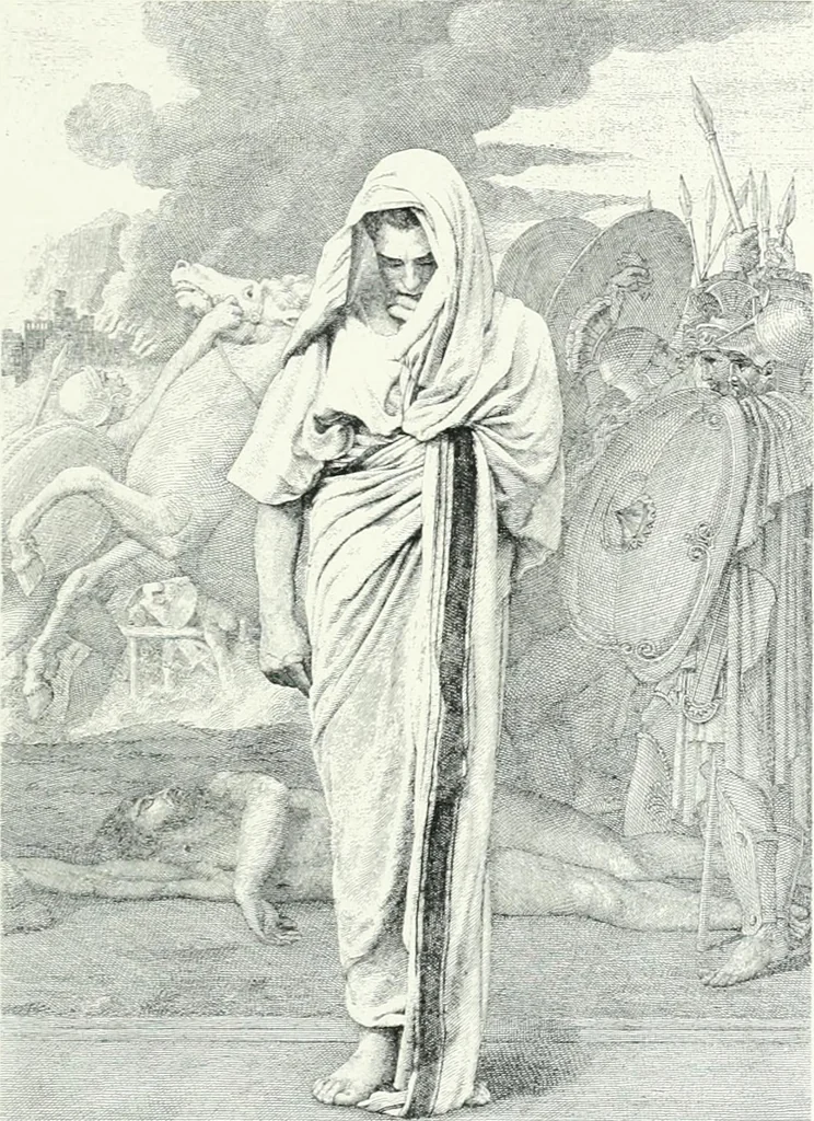 An illustration from Histoire du costume antique d'après des études sur le modèle vivant, 1922, leaf 294