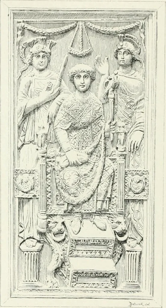 An illustration from Histoire du costume antique d'après des études sur le modèle vivant, 1922, leaf 301