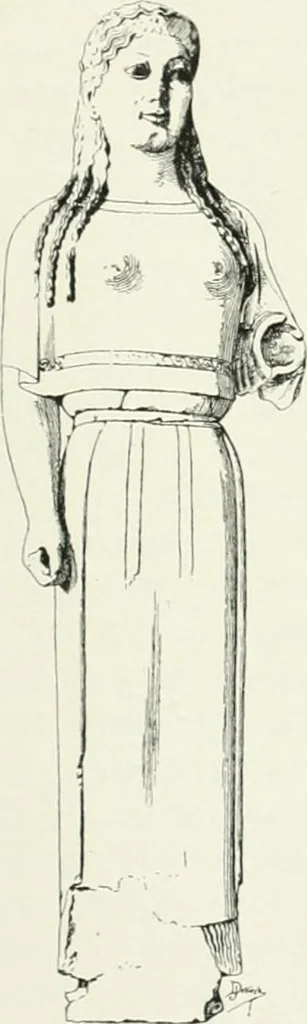 An illustration from Histoire du costume antique d'après des études sur le modèle vivant, 1922, leaf 32