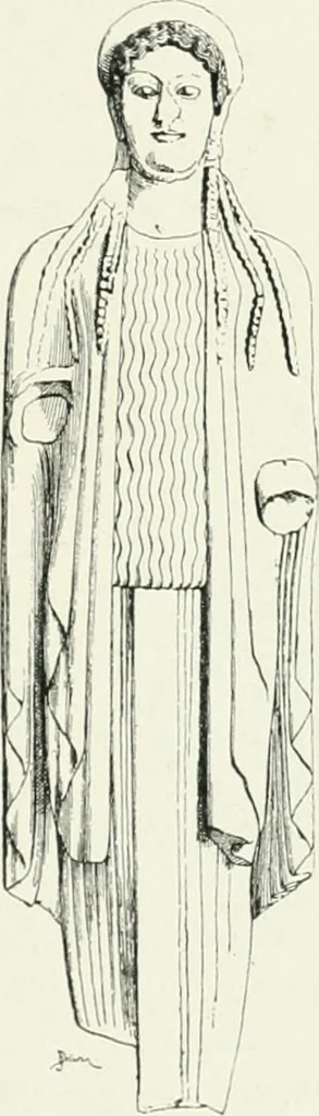 An illustration from Histoire du costume antique d'après des études sur le modèle vivant, 1922, leaf 32