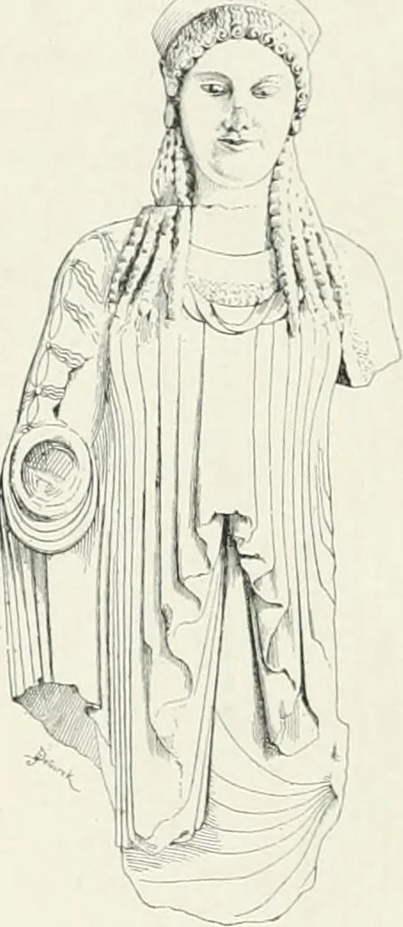 An illustration from Histoire du costume antique d'après des études sur le modèle vivant, 1922, leaf 33