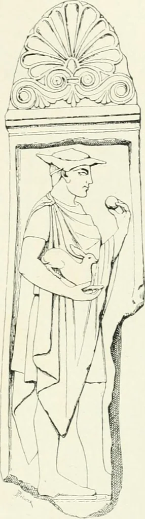 An illustration from Histoire du costume antique d'après des études sur le modèle vivant, 1922, leaf 38