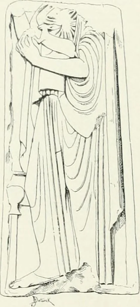 An illustration from Histoire du costume antique d'après des études sur le modèle vivant, 1922, leaf 39