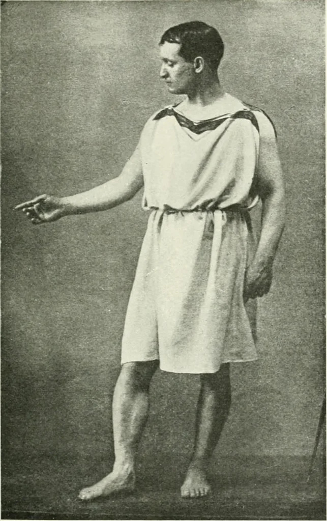An illustration from Histoire du costume antique d'après des études sur le modèle vivant, 1922, leaf 88