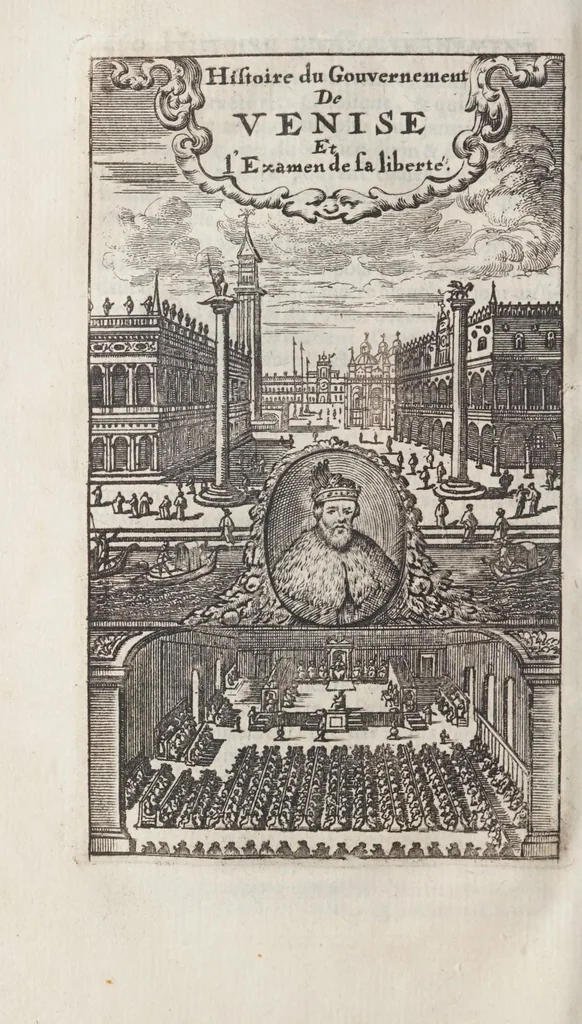 An illustration from Histoire du gouvernement de Venise, 1695, leaf 516