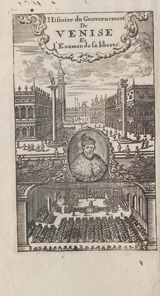 An illustration from Histoire du gouvernement de Venise, 1695, leaf 6
