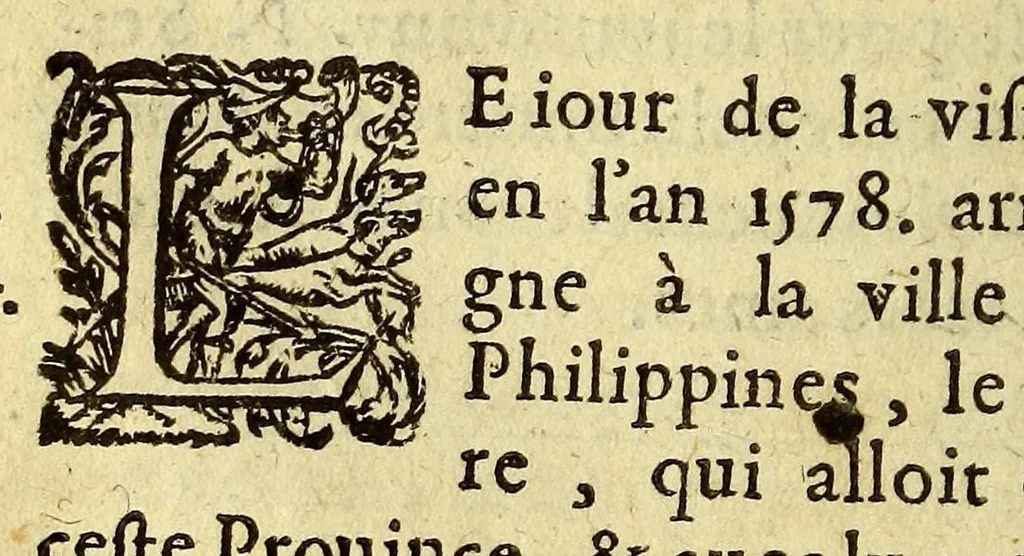 An illustration from Histoire du grand royaume de la Chine, situé aux Indes Orientales, : diuisée en deux parties. contenant en la premiere, la situation, antiquité, fertilité ... & autres choses memorables dudit royaume. et en la seconde, trois voyages faits vers iceluy en l'an 1577. 1579 & 1581. auec les singularitez plus remarquables y veües & entenduës: ensemble vn itineraire du Nouueau Monde, & le descouurement du Nouueau Mexique en l'an 1583., 1589, leaf 408