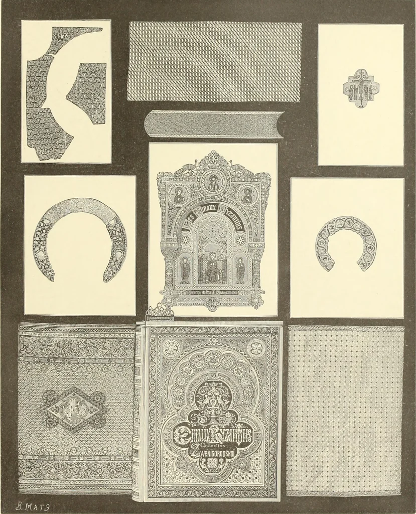 An illustration from Histoire du livre Les émaux byzantins, [collection de] A.W. Zwenigorodskoï, 1898, leaf 273
