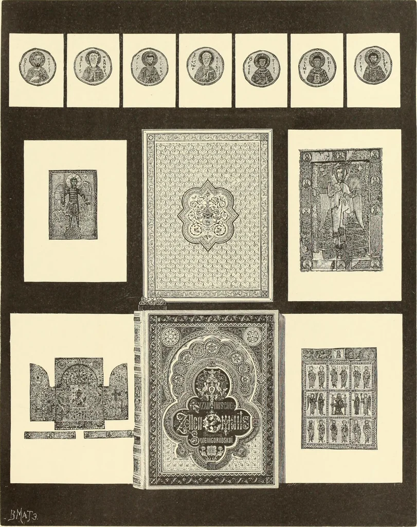 An illustration from Histoire du livre Les émaux byzantins, [collection de] A.W. Zwenigorodskoï, 1898, leaf 277